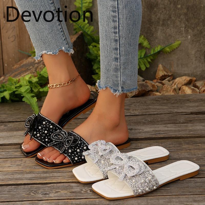 All-purpose Square-toe Slippers, New Style Women's Flat Shoes Devotion