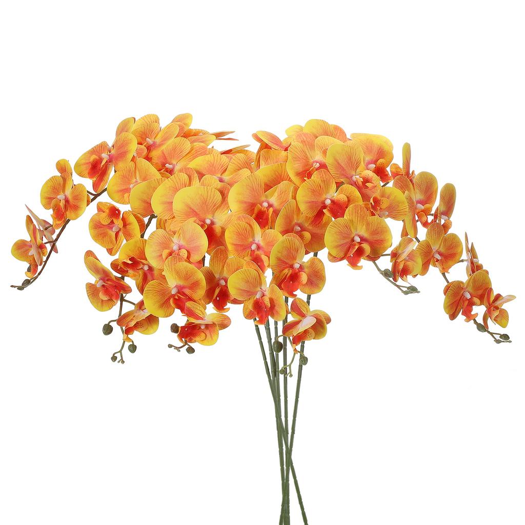 6pcs Artificial Orchid Stems 41" 9 Heads Faux Phalaenopsis Flowers Real Touch Fake Orchid Flower Branch for Vase Home Wedding