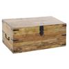 Grande Malle de Rangement en Bois Massif Acacia