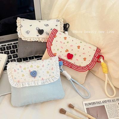 Portable Sanitary Napkin Storage Bag for Women Cute Cartoon Large Capacity Period Pouch