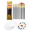 10 Pcs Painting Brushes With Comfortable Grip Drawing Supplies For Artists And Students
