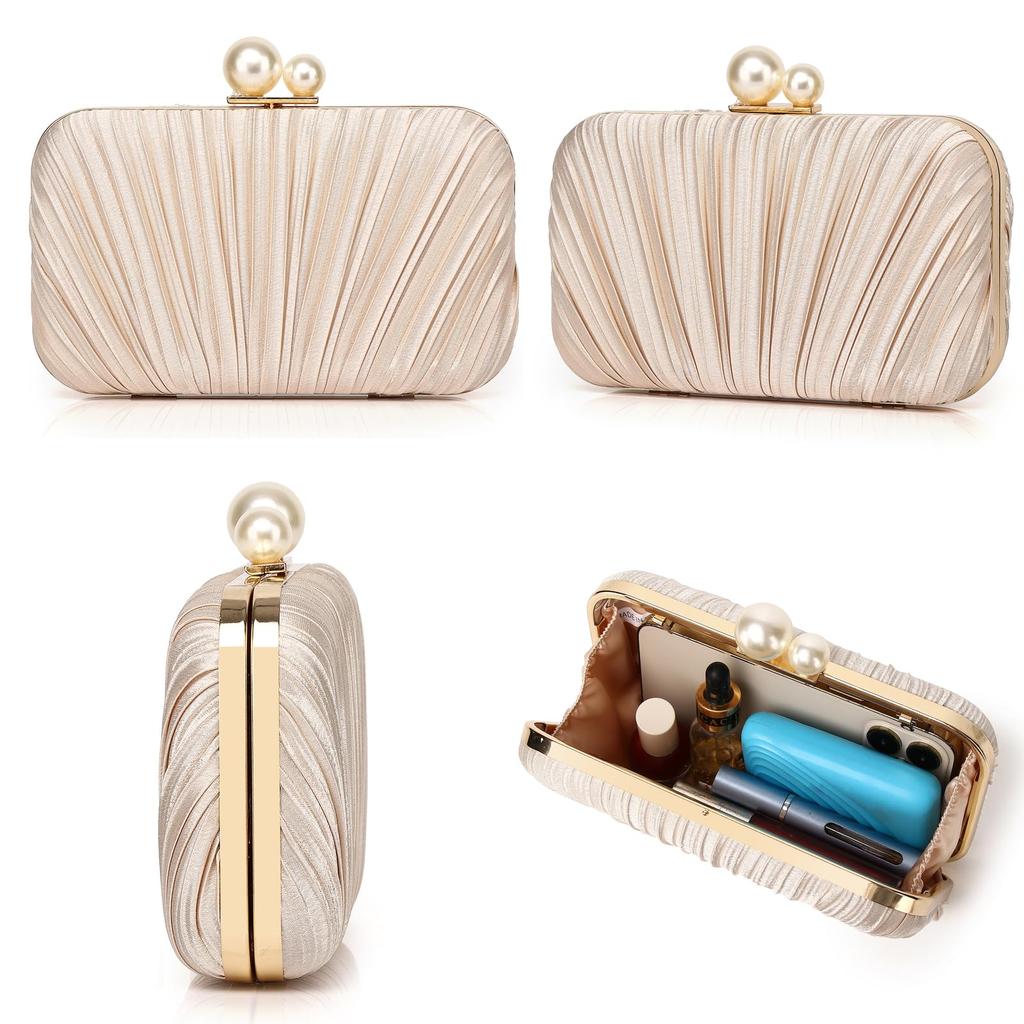 [Baisikou] 3-Way Party Bag, Wedding Bag, Women's Clutch Bag, Formal Bag, Wedding, Reception, Graduation, Fireworks Display, Coming-of-Age Ceremony,