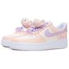 Nike Air Force 1 Little Fox Belle Slip Resistant Abrasion Resistant Low top Skateboard Shoes Women's White Pink DD8959-100(Team69-)