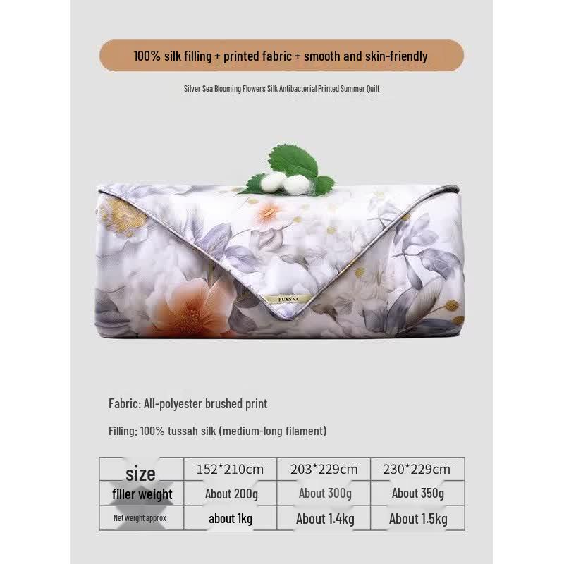 FUANNA Antibacterial Mulberry Silk Summer Quilt