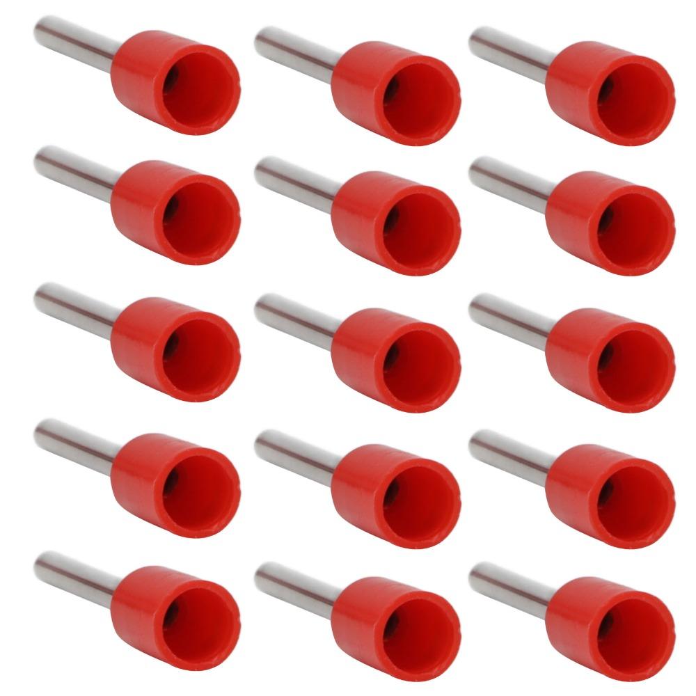 1000Pcs E0510/E0512 Insulated Ferrules Terminal Copper Material for AWG22(0.5mm²) Wire Wire Ferrule Connector Kit Red