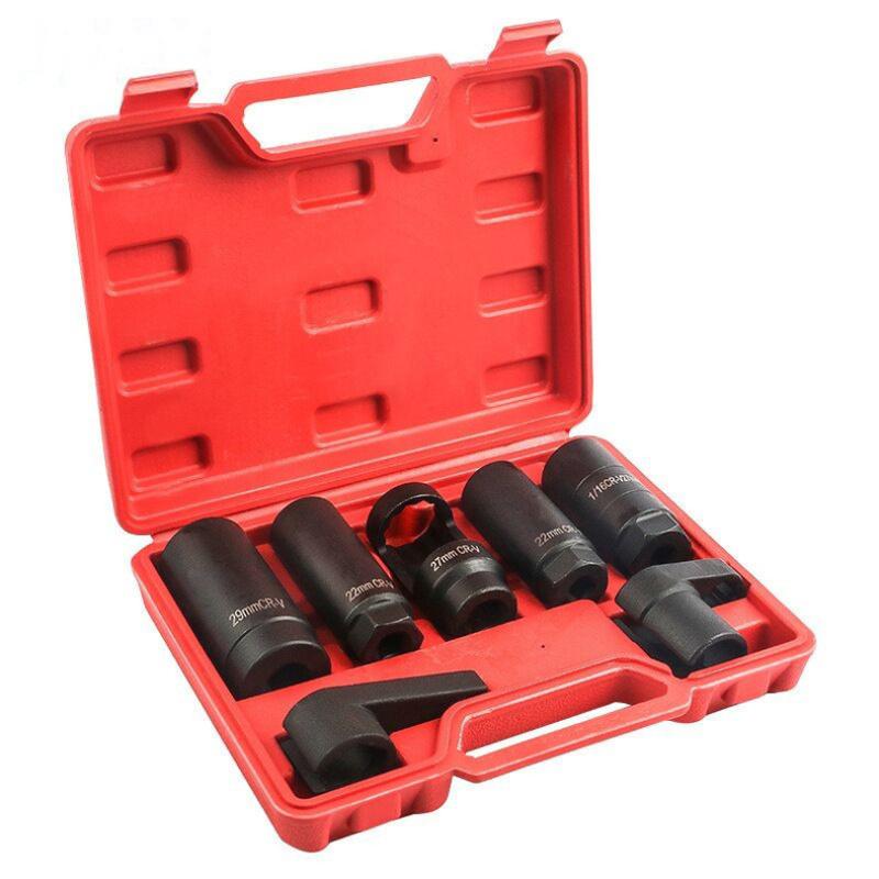 Modified Car Body Repair Tool 7pcs Oxygen Sensor Socket Open-end Removal Set