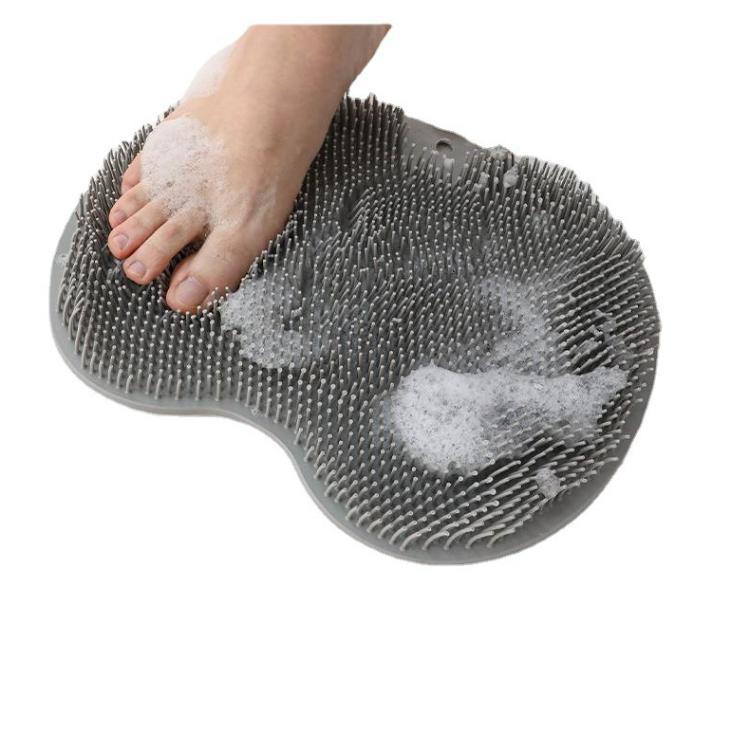1 Piece Silicone Bath Massage Mat, Foot Bath Mat, Bathroom Wall-mounted Back Washer Foot Massage Mat Foot Massager Back Washer