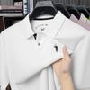 Mercerized Cotton Polo Shirt: Men's Summer Short Sleeve with Small Pony Logo