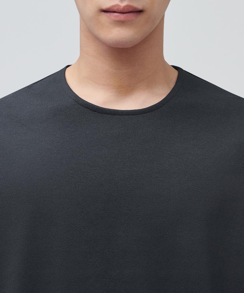 Musinsa Standard Ponte Crew Neck Long Sleeve T-Shirt [Dark Gray]