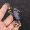 Purpurit Anhänger Kupferdraht gewickelt Schmuck handgemachter Designer Anhänger Edelstein Kupfer Anhänger Jahrestag Geschenk Draht gewickelt Vogel Anhänger