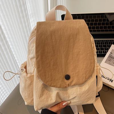 New Canvas Backpack Men's and Women's Rest Backpack Leisure Large Capacity Flip Bag Student Schoolbag Travel Backpack