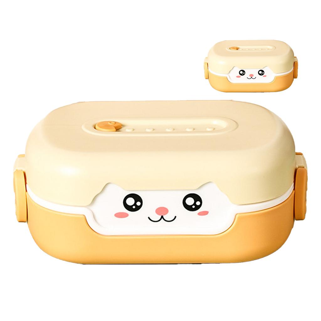 Children"s Cartoon Container 700ml Double Insulation Microwaveable Toddler Lunch Box for Picnic