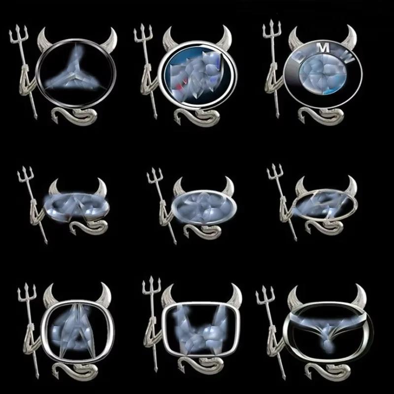 Personality Car Sticker Funny Fashion 3D Little Devil Demon Styling Universal Auto Emblem Logo PVC Decals Decoration DIY Accesso