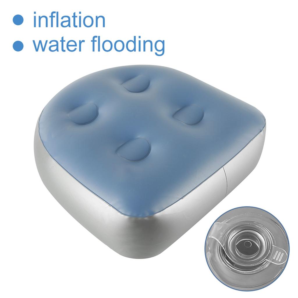 Bälteskudde Badtunna Spabad Kudde Spabad och Badtunna Förhöjningskudde Badrumsspabadskudde Uppblåsbar och Vattenfylld Dubbelsidig