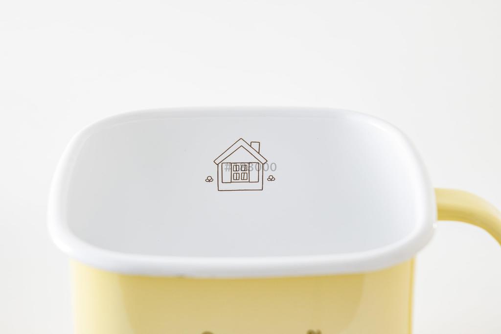 Fuji Enamel Miffy Pastel Miso Storage Container, Square, Fits Miso Pot, Yellow, Chest of Drawers
