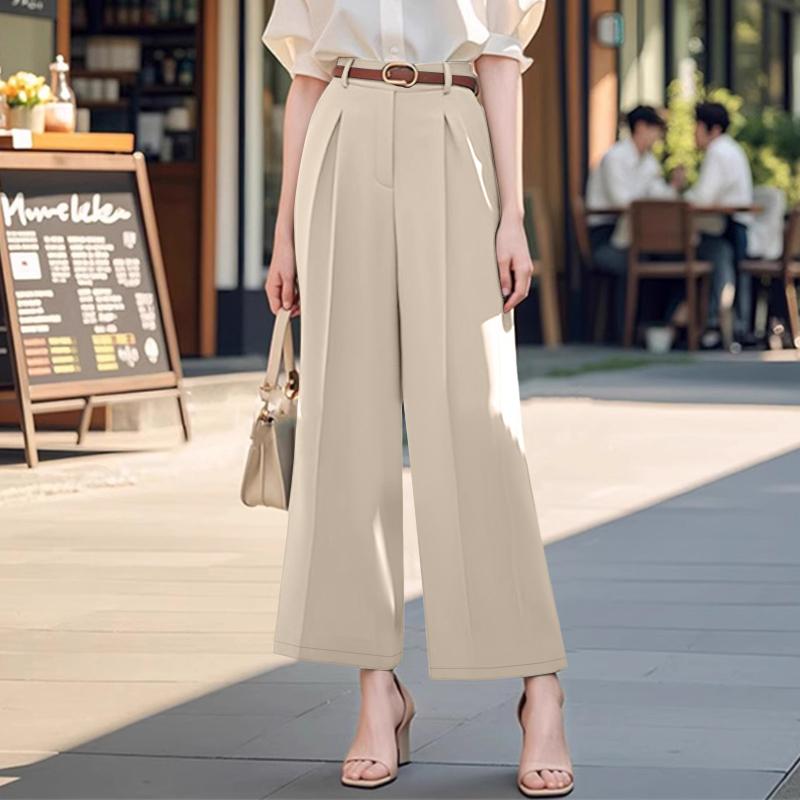 

ZANZEA Women Casual Solid Color Loose Cropped Pants 2XL абрикосовий