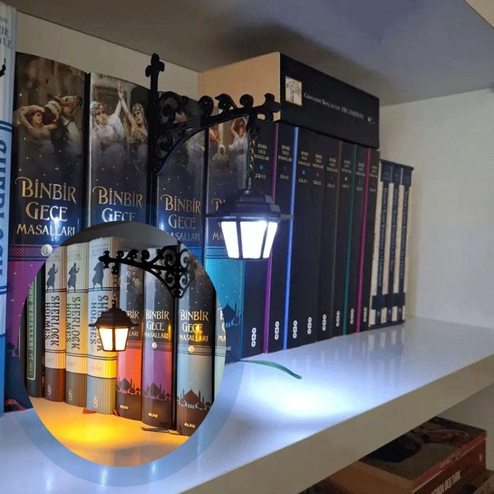 Vintage Bücherregal Geist Licht Weiß Bücherregal Lampe Bücherregal Laterne Licht Weihnachten