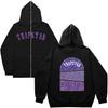 Unisex Hooded Long Sleeve Loose Fit Zip Up Sweatshirt Casual Graphic Cardigan