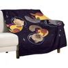 Space Cats Throw Blanket Elegant Warm Throw Blanket for Hotel Home