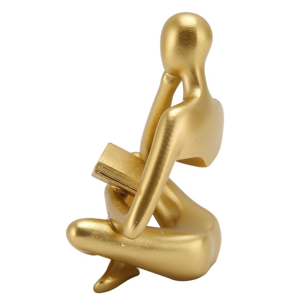 3.35x 2.56 x 4.53in Resin Thinker Desktop Statue Office Table Decorative Statue