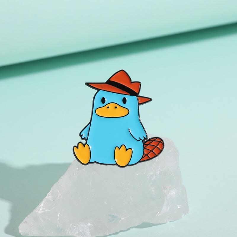 Perry the Platypus Enamel Pin Cartoon Anime Characters Green Pet Brooch Lapel Backpack Badge Fashion Jewelry Gift for Friends