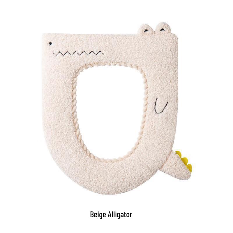 Gureide Cartoon Plush Winter Toilet Seat Cover