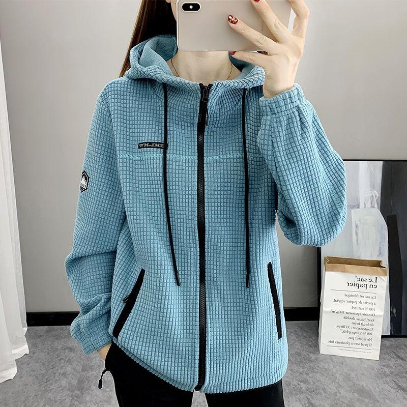 Thickened Velvet Jacket for Women,Loose and Casual Warm Leisure Sports Coat