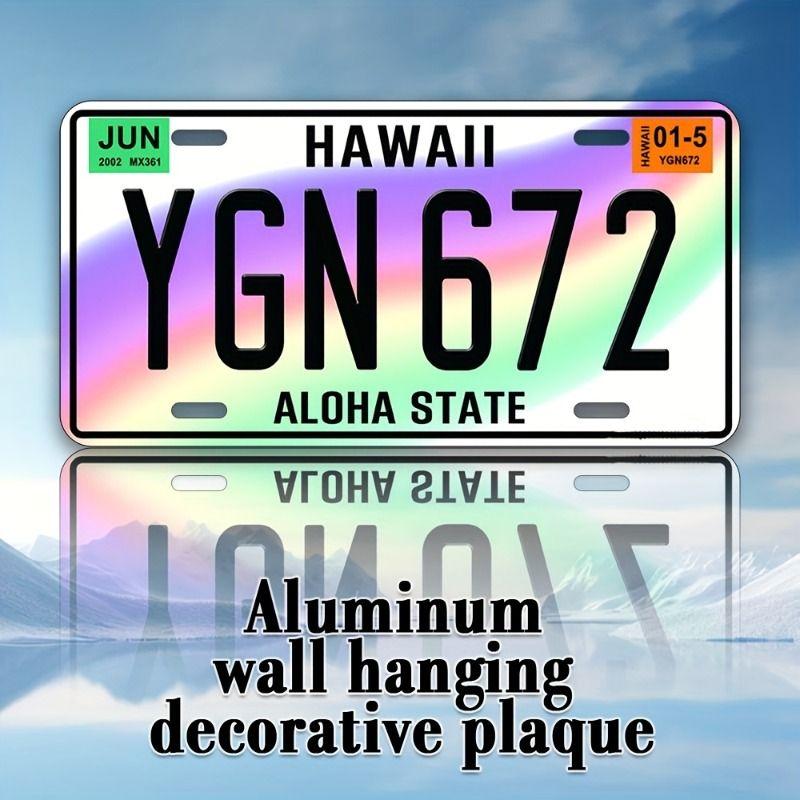 Car License Plate Metal Wall Decor 15x30cm