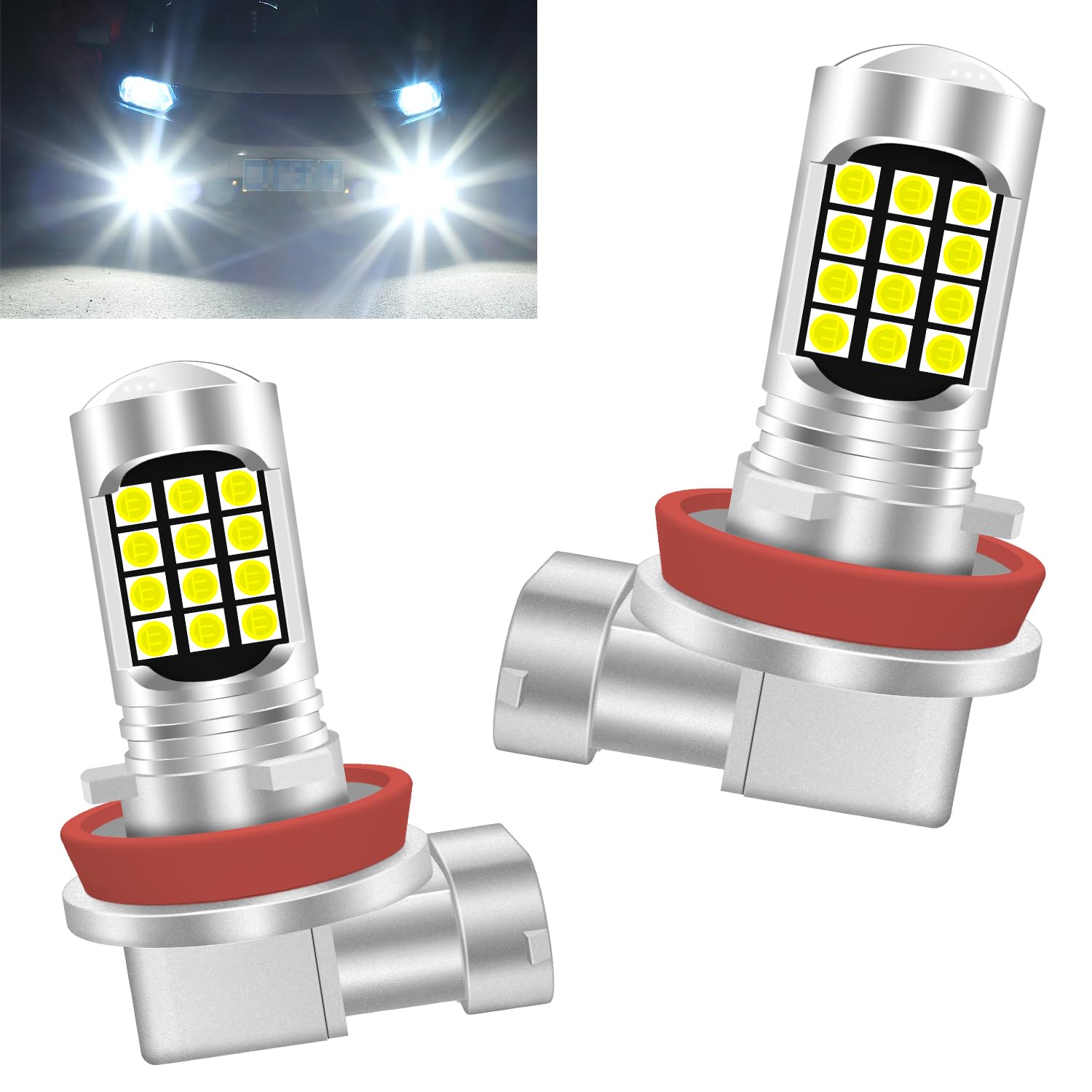 chemini Fog Lamp H8 H11 LED Headlight Explosive Light 12V H8/H11 белый