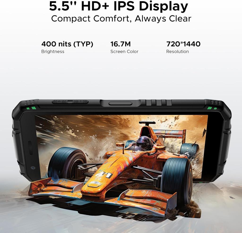 Doogee Fire3 Handy 12GB+64GB 5,5" Display 13MP 8350mAh Android 14-grau