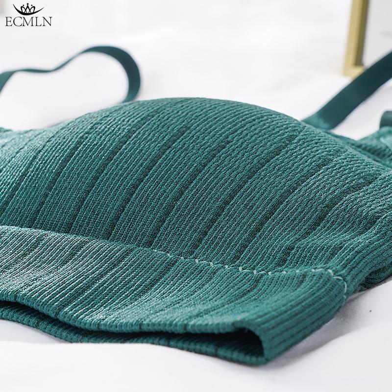 Push-up BH för kvinnor Elastisk Samla BH Matchande Underkläder Sömlös BH Trådlös Enfärgad Förtjockning Underkläder