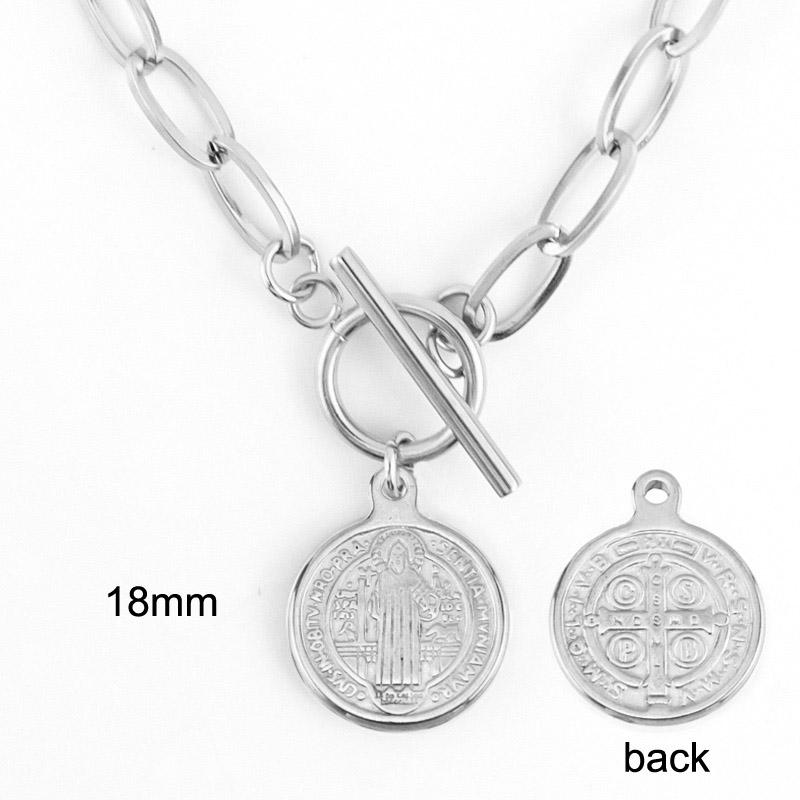 Stainless Steel Summer NECKLACE For WOMEN lucky Coin Penny Long CHOKER GOLD COLOR PENDANT collares de moda Boho Collier