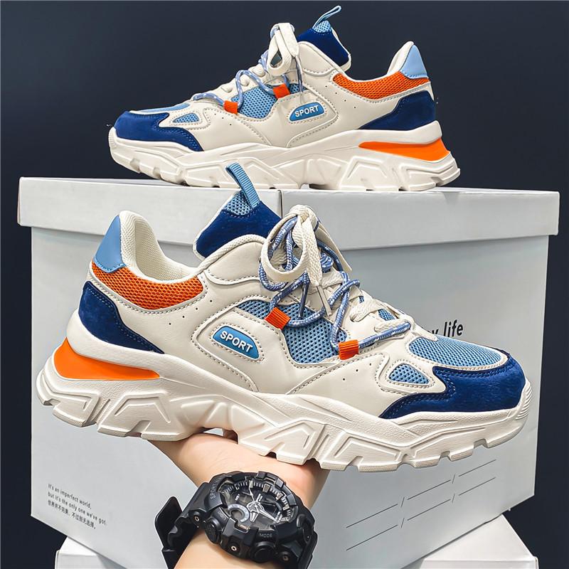 Men's Shoes 2024 New Mesh Casual Shoes Breathable and Anti Slip Student Trend Sports Shoes Thick Sole Elevated Shoes Sneakers