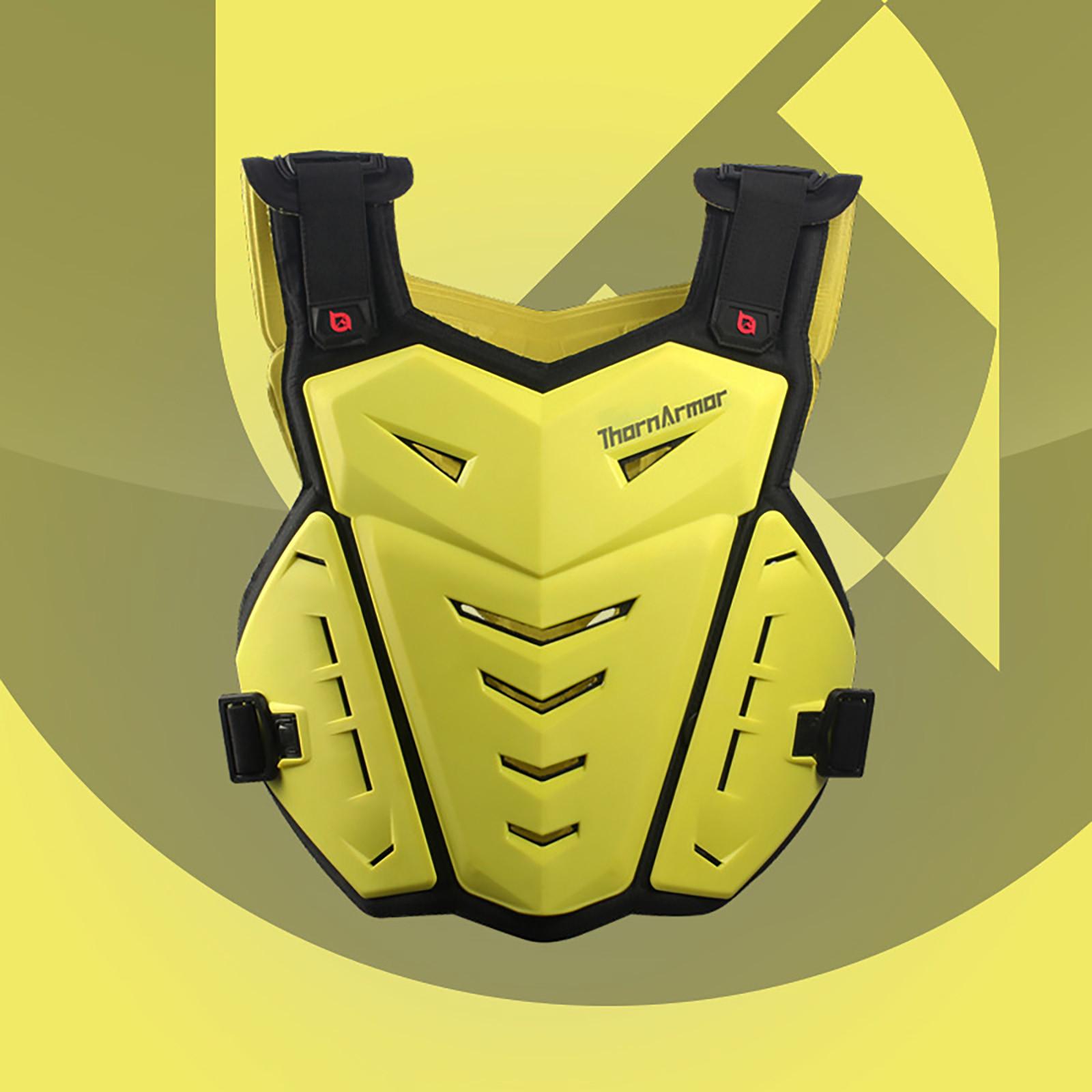 Motorcycle Protective Vest Adjustable Chest Back Armor Vest Impact Resistant Protective Gear for Riding Motorbike Off-Road Safety Vest One Size жёлтый