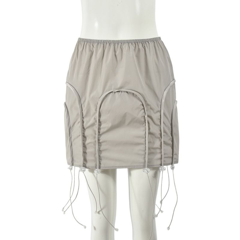 

Европейская и американская женская одежда Внешняя торговля Осенняя мода Заниженная талия Кроп-топ Эластичная талия Модная 11160 Уличная мода Юбка Grey(Elastic waist) S