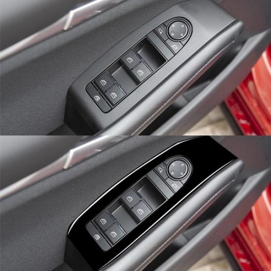 Bright Black PVC Interior Door Window Button Frame Cover For Mazda 3 Axela 20+