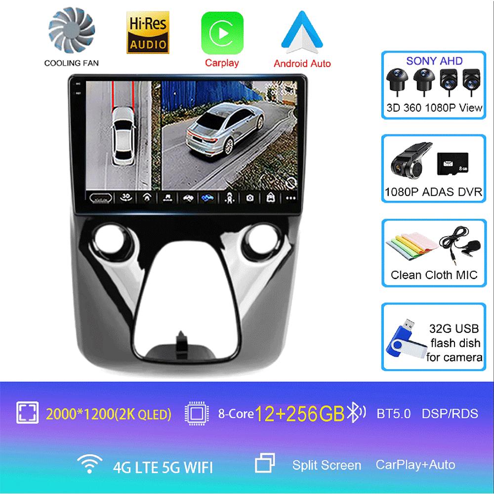 Android 14 Car Radio For Peugeot 108 For Toyota Aygo B40 2014-2021 Multimedia Video Player Navigation Stereo GPS 2din 2 Din DSP