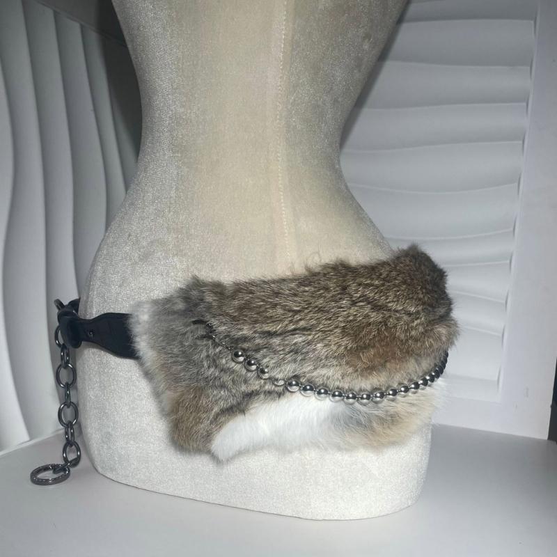 Furred Waist Belt Belly Chain for Dress Chain Belt for Women Waist Chain Belt Cowboy Waist Chain Luxurious Belt