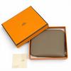 Portamonete HERMES impeccabile Azap compatto in seta con cerniera tonda in pelle Epsom da donna Usato