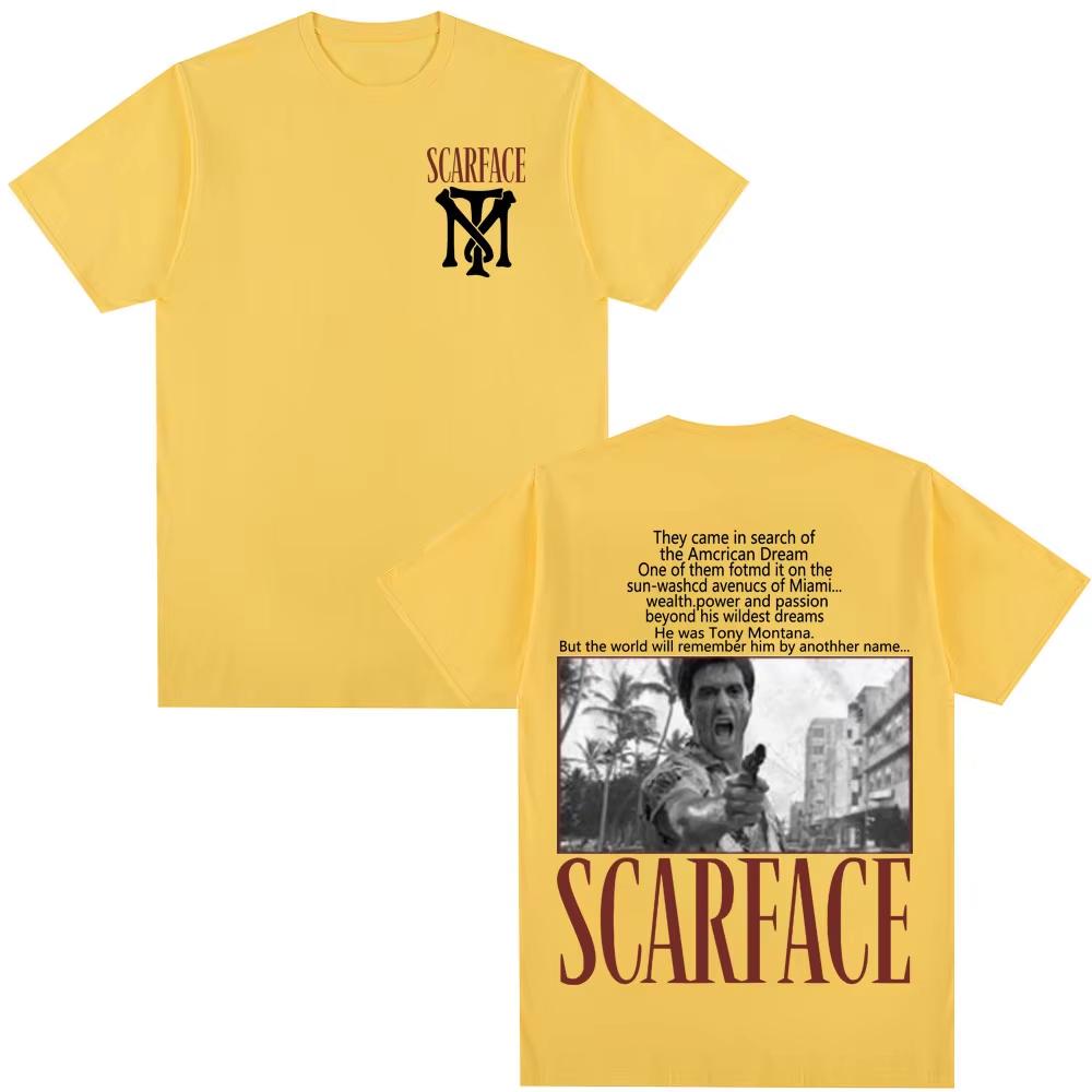 Scarface Tony Montana Vintage Streetwear Short Sleeve Women And Men Fashion Comfortable T-shirt
