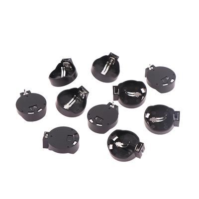 10PCS Environmental Protection Material CR2032 Coin Cell Battery Holder Case Black Coin Cell Button Socket Holder Case