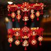Flocking Lunar Year Decor 2026 Horse-themed New Year Decor Festive Lucky Pendant  Chinese New Year