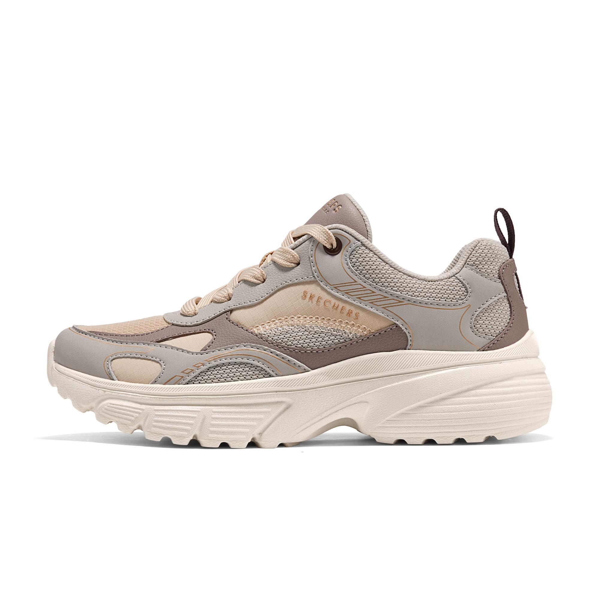 Skechers Street Mesh Comfortable Versatile Low-Top Dad Shoes Women sneakers Beige 190225-NTMT 35