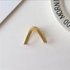 V-shaped Hair Claws Fashionable Gold Color Metal Hair Clips Small Practical Ponytail Ornament Korean Popular Headwear