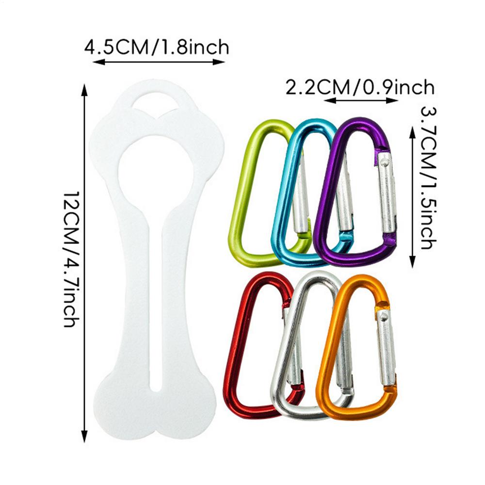 

Poop Bag Clip Bone Shape Dog Poop Bag Hook Pet Carrying Supplies with Carabiner Portable Garbage Pouch Clip for Urban Travel