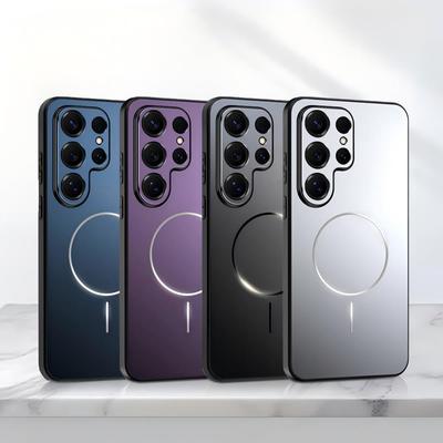 For Magsafe Ultrathin Magnetic Phone Case For Samsung S26 S25 A56 A36 A26 Ultra Plus Wireless Charge Metallic Paint Back Cover