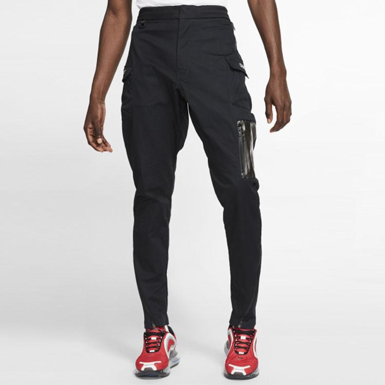 Nike Multi-Pocket Printed Cargo Pants Men Bottoms Black CD7529-010