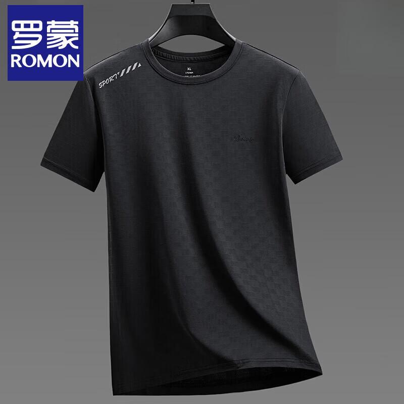 Lomon Men's Ice Silk Quick-Dry Short Sleeve T-Shirt