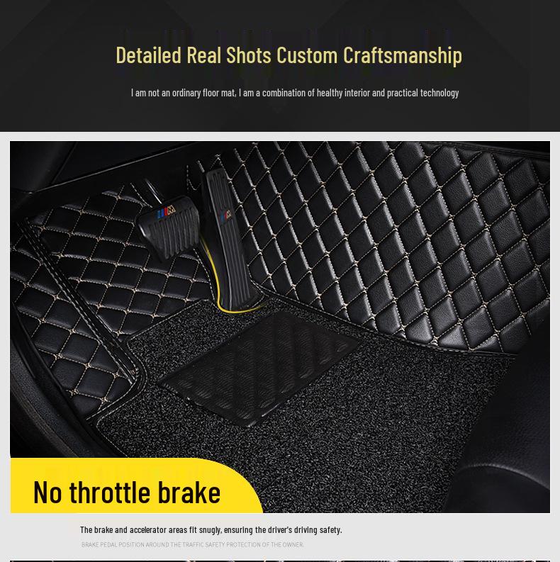 Diamond Double Layer Full Coverage Floor Mats for Five-Seater Cars