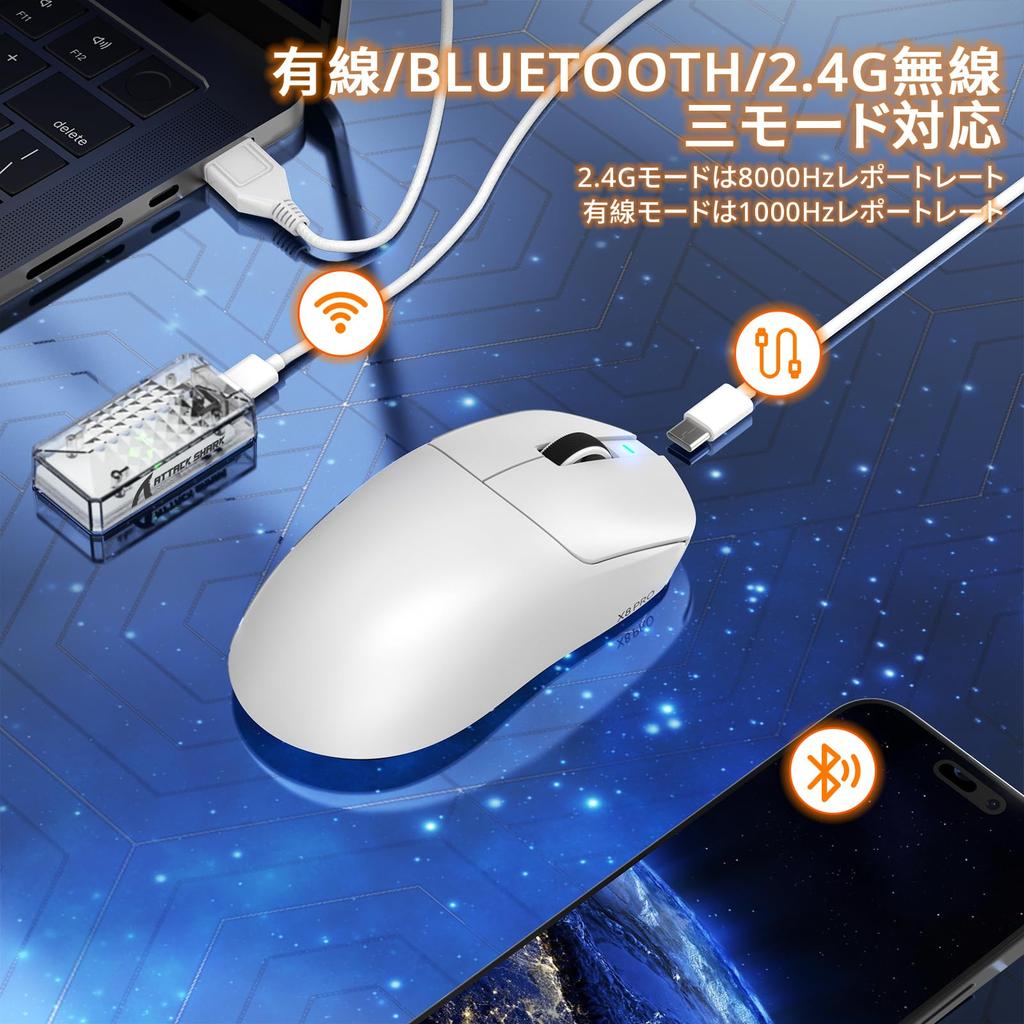 ATTACK SHARK X8PRO Gaming PAW3395PRO Maximum 8000Hz Polling Suitable for Large Web Driver Technical Standards Compliance Certificate Standards